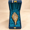 Premium Gold & Silver Finish Engraved Shankh (Conch Shell) with Luxury Velvet Gift Box – 5 Inches
