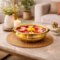 Brass Urli Bowl (7 Inches) – Handcrafted Décor for Floating Flowers &amp; Festive Styling