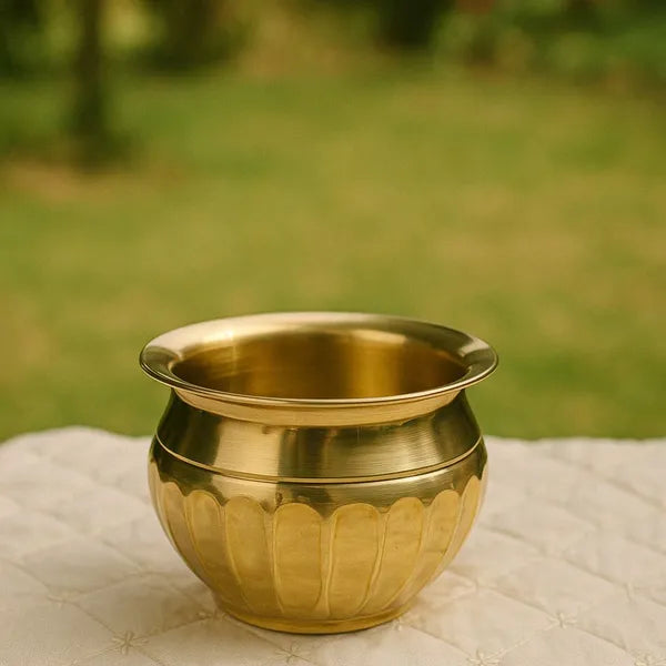 Golden Finish Brass Planter