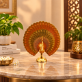 Brass Peacock Decorative Showpiece – 18 cm × 18 cm | 180 g