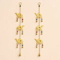 Golden Finish Brass Camel Wind Chimes (Set Of 2)
