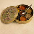 Multicolour Finish Masala Box-Engraved (6 Inches)