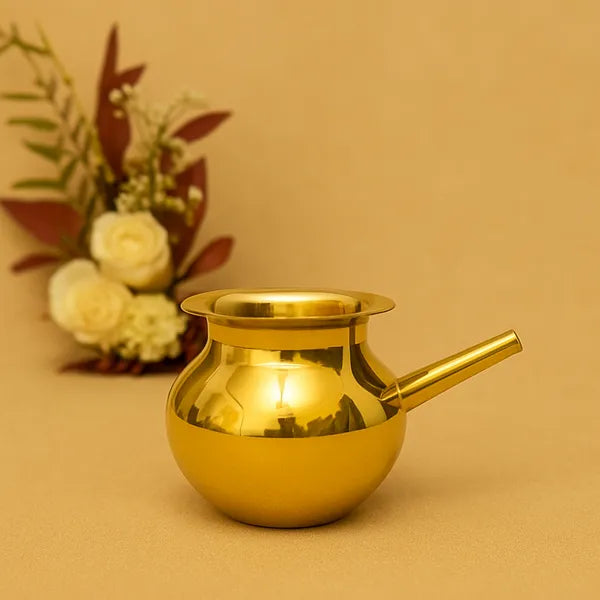 Golden Finish Brass Lutiya With Nozzle
