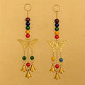 Golden Finish Brass Butterfly Windchimes (Set Of 2)