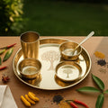 Golden Finish Kansa Thali Set