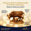 Brass Kamadhenu Cow & Calf Idol